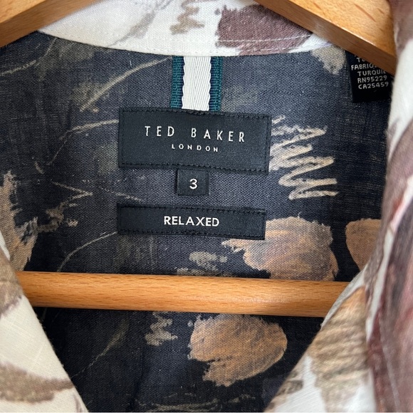 Ted Baker Moselle Floral Relaxed Fit Button Down Shirt - Picture 2 of 4